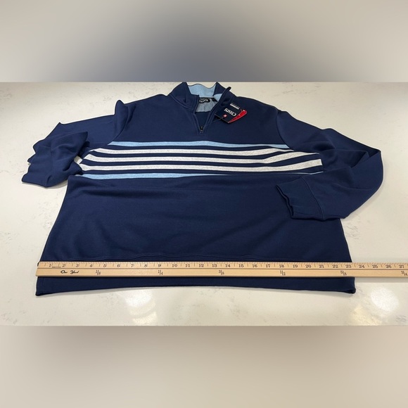 Chaps Men's Blue and Gray Zip-Up Sweater - Picture 15 of 15